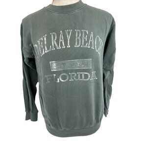 Delray Beach Florida Sweatshirt Size S Comfortex USA 80% Cotton 20% Polyester